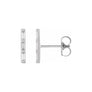 Diamond Bar Earrings 14K White Gold