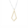 Minimalist kite necklace in yellow bronze