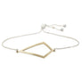 Minimalist kite bracelet inspired by comets in bronze