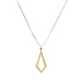 Minimalist kite necklace in yellow bronze