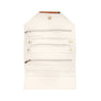 Inside of Cielomar Jewelry silver travel jewelry clutch with zipper pockets