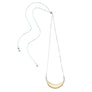 Minimalist gold crescent moon necklace