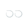 Minimalist crescent hoop earrings in silver