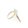 Statement crescent moon ring in gold
