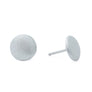 Minimalist silver full moon earrings