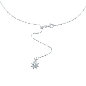 Silver necklace chain with small star charm