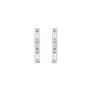 Diamond Bar Earrings 14K White Gold