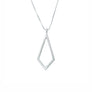 Minimalist kite necklace in sterling silver