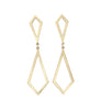 Minimalist kite shaped earrings in yellow bronze