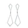 Minimalist kite shaped earrings in sterling silver