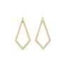 Minimalist kite shaped earrings in yellow bronze