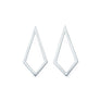 Minimalist kite shaped earrings in sterling silver