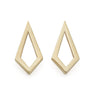 Minimalist kite shaped earrings in yellow bronze