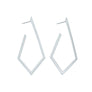 Minimalist kite shaped earrings in sterling silver