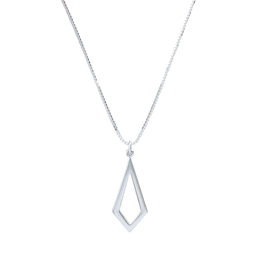 Minimalist kite necklace in sterling silver