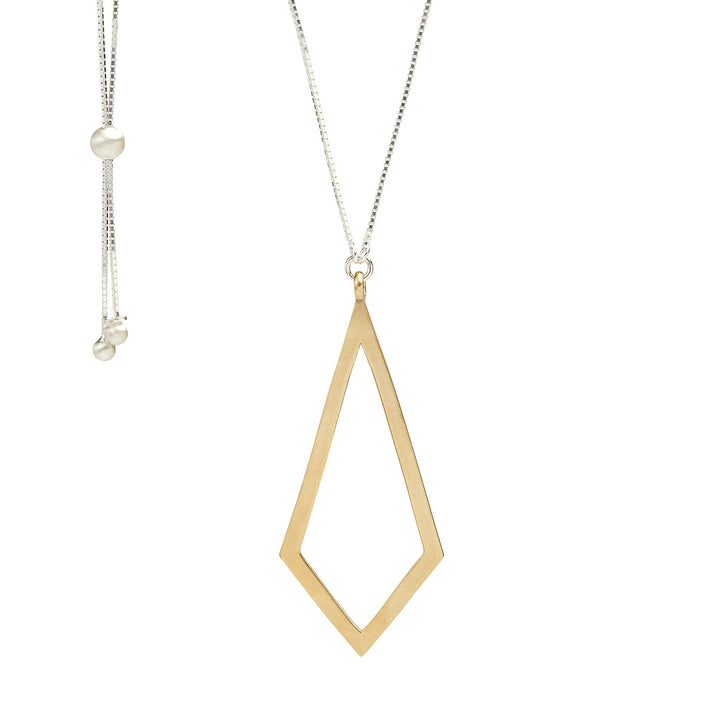 Minimalist kite necklace in gold