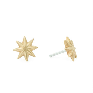 Minimalist gold star stud earrings