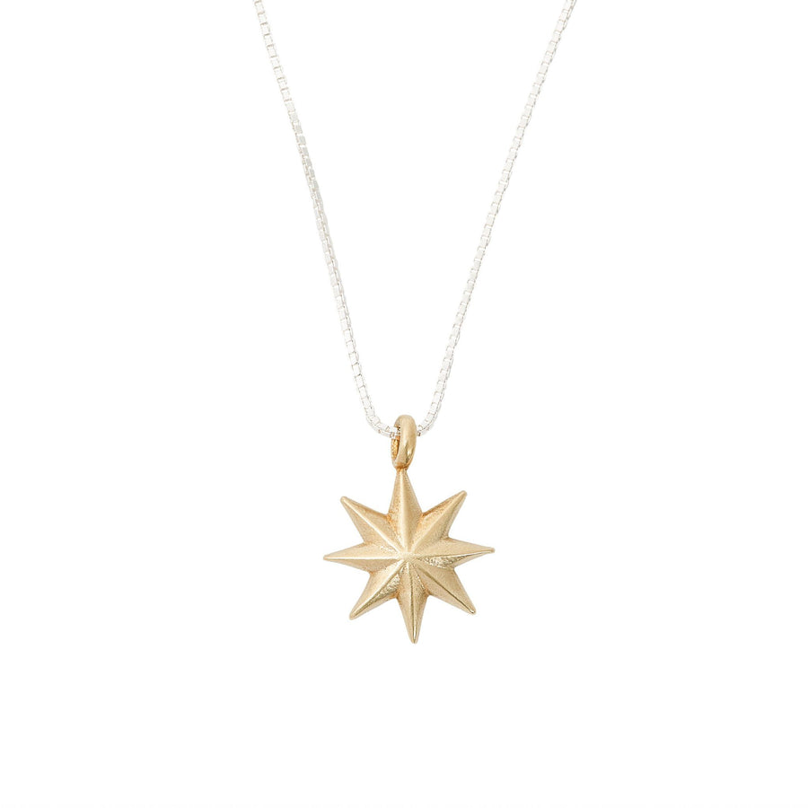 Minimalist tiny gold star necklace