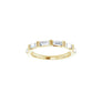 Five Stone Bar Ring Yellow Gold