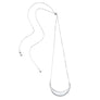 Minimalist silver crescent moon necklace