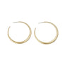 Minimalist crescent hoop earrings in gold