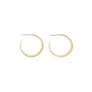 Minimalist crescent hoop earrings in gold
