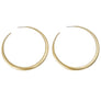 Minimalist crescent hoop earrings in gold