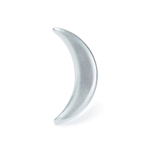 Statement crescent moon ring in silver