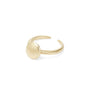 Minimalist gold full moon ring