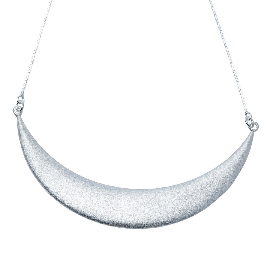 Luna Creciente Statement Necklace - Silver