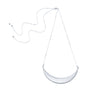 Minimalist silver crescent necklace