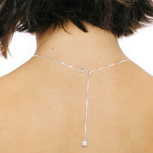 Silver necklace chain with small star charm